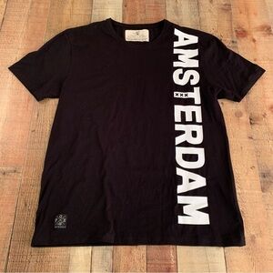 Fox originals Amsterdam the Netherlands men’s black and white short sleeve tee